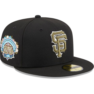 New Era Black San Francisco Giants 25th Anniversary Spring Training Botanical 59fifty Fitted Hat