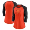 Nike Women's  Orange, Black San Francisco Giants Next Up Tri-blend Raglan 3/4-sleeve T-shirt In Orange