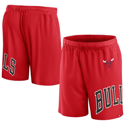 Fanatics Branded Red Chicago Bulls Free Throw Mesh Shorts