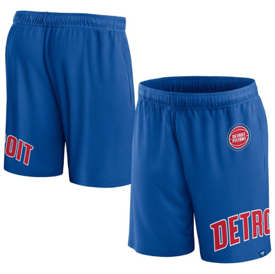 Fanatics Branded Blue Detroit Pistons Free Throw Mesh Shorts