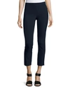 Veronica Beard Back Zip Scuba Pants In Navy