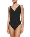 GUCCI SERENA SOLID ONE-PIECE SWIMSUIT,PROD190940420