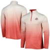 COLOSSEUM COLOSSEUM WHITE/SCARLET OHIO STATE BUCKEYES LAWS OF PHYSICS QUARTER-ZIP WINDSHIRT