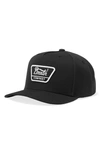 Brixton Linwood Snapback Baseball Cap In Black/ White