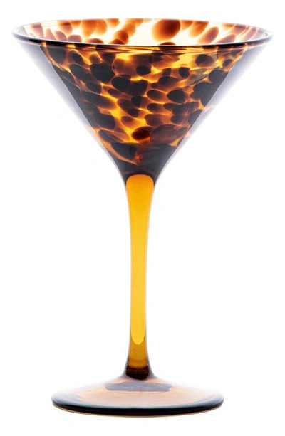 Juliska Puro Tortoiseshell 7 Oz. Martini Glass In Brown