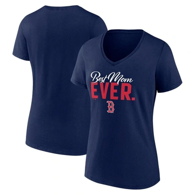 Fanatics Branded Navy Boston Red Sox Mother's Day V-neck T-shirt