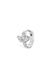Maria Tash 18ct 6.5mm Diamond Lotus Eternity Single Hoop Earring In White Gold