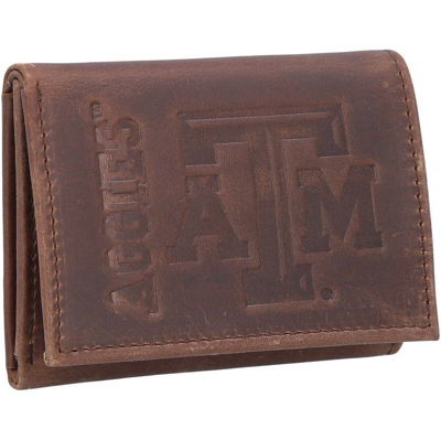 Evergreen Enterprises Texas A&m Aggies Leather Team Tri-fold Wallet In Brown