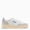 AUTRY AUTRY MEDALIST WHITE/LAVENDER LEATHER TRAINER