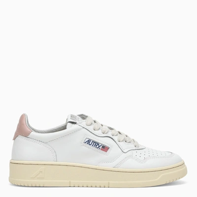 AUTRY AUTRY WHITE/PINK LEATHER MEDALIST SNEAKERS