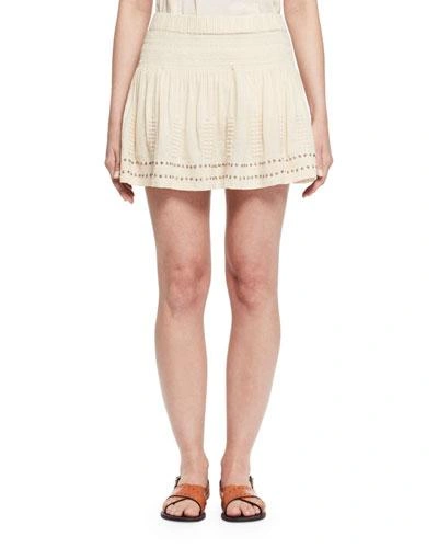 Isabel Marant Étoile Alea Studded Jersey Mini Skirt, Ecru