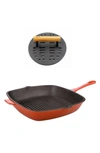 Berghoff Neo 2-piece Cast Iron Grill Set In Orange