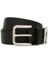 Dolce & Gabbana Kim Dolce&gabbana Logo-lettering Leather Belt In Black
