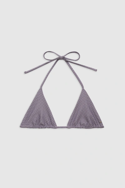 Anine Bing Amara Bikini Top In Violet
