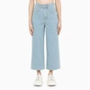Kenzo Sumire Cropped Wide-leg Jeans In Blue