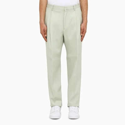 Lanvin Wool Wide-leg Trousers In Green