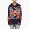 Bluemarble Graphic-print Hoodie In Blue