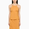 Calvin Klein Slim Halter Tank Top Tank Top In Metal