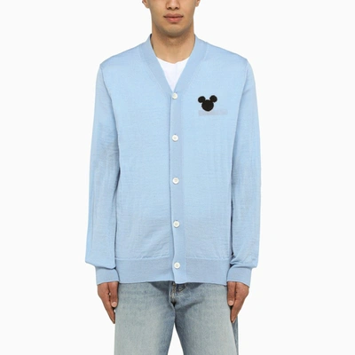 Comme Des Garçons Shirt X Disney Embroidery Cardigan In Blue