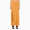Calvin Klein High-waisted Panelled Maxi Skirt In Metal