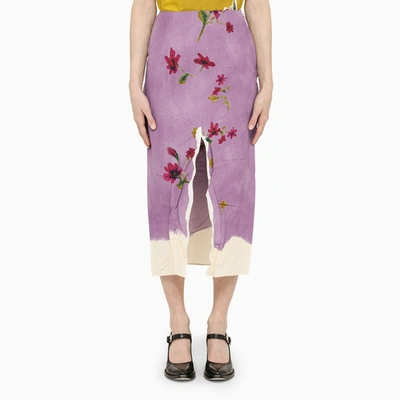 Prada Printed Wisteria Skirt