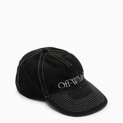 Off-white Bookish Logo-embroidered Baseball Cap In Black