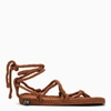 Nomadic State Of Mind Rope-detail Strappy Sandals In Brown