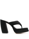 Gia Borghini Woman Thong Sandal Black Size 10 Textile Fibers In Black