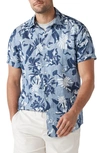 Rodd & Gunn Ermedale Cotton Floral Print Regular Fit Button Down Shirt In Chambray