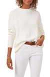 Vince Camuto Exposed Seam Crewneck Sweater In Antique White