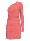 Dsquared2 Pink Draped One-shoulder Dress In Viscose Woman D-squared2 In Pink