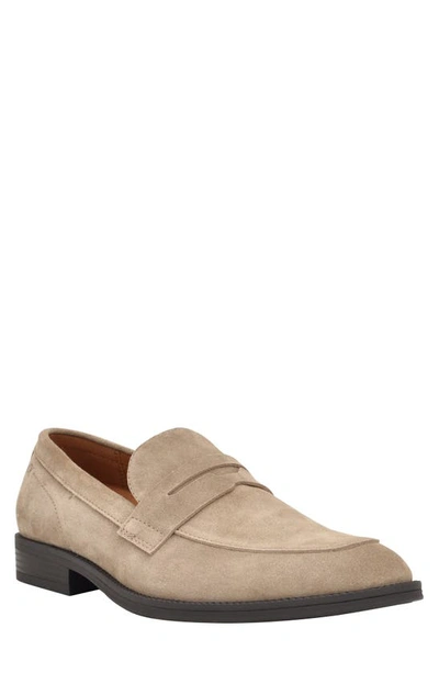 Calvin Klein Men's Jay Pointy Toe Slip-on Dress Loafers In Taupe Suede