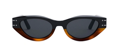Dior Signature B5i 18a0 Cat Eye Sunglasses In Black/smoke