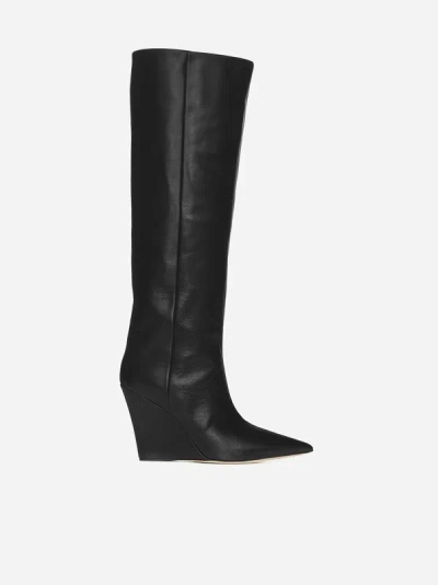 Paris Texas Wanda Leather Boots In Black