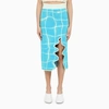 Ph5 Bonnie Skirt In Aqua-coloured Jersey In Blue