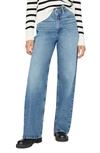 Frame Le Slim Palazzo Raw Hem High Waist Wide Leg Jeans In Lomina