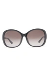 Ferragamo Salvatore  59mm Square Sunglasses In Black