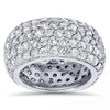 Pompeii3 5 3/4ct Pave Diamond Eternity Wedding Anniversary Ring In Multi