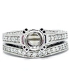 Pompeii3 1/2ct Vintage Heirloom Diamond Ring Set 14k White Gold In Multi