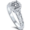 Pompeii3 1/10ct Vintage Halo Diamond Engagement Setting 950 Platinum In Multi