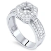 Pompeii3 5/8ct Semi Mount Vintage Ring 14k White Gold In Multi