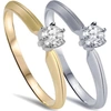 POMPEII3 1/3CT IGI CERTIFIED DIAMOND SOLITAIRE ENGAGEMENT RING 14K WHITE AND YELLOW GOLD