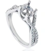 Pompeii3 1/2ct Twist Diamond Ring Setting 14k White Gold In Multi