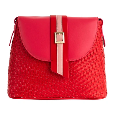 Gunas New York Kate Microfiber Crossbody Bag In Red