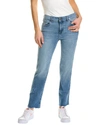 DL1961 MARA DARK RIVIERA FRAYED ANKLE STRAIGHT JEAN