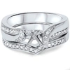 Pompeii3 1/4ct Diamond Engagement Mount Set 14k White Gold In Multi