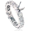 Pompeii3 4ct Huge Real Diamond Eternity Ring Setting Mount In Multi