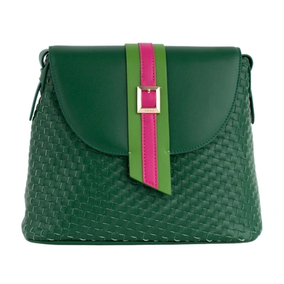 Gunas New York Kate Microfiber Crossbody Bag In Green