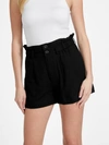 GUESS FACTORY HARLY LINEN-BLEND PAPERBAG SHORTS