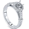 Pompeii3 Diamond Engagement Ring Setting Semi Mount Ring 14k White Gold In Multi